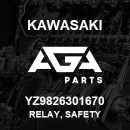 YZ9826301670 Kawasaki RELAY, SAFETY | AGA Parts