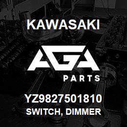 YZ9827501810 Kawasaki SWITCH, DIMMER | AGA Parts