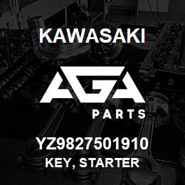 YZ9827501910 Kawasaki KEY, STARTER | AGA Parts