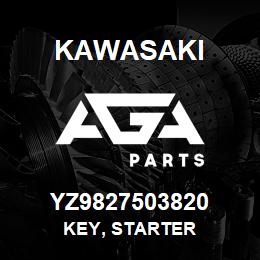 YZ9827503820 Kawasaki KEY, STARTER | AGA Parts