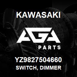 YZ9827504660 Kawasaki SWITCH, DIMMER | AGA Parts