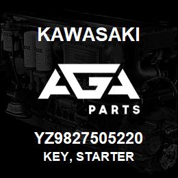 YZ9827505220 Kawasaki KEY, STARTER | AGA Parts