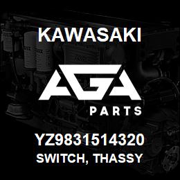 YZ9831514320 Kawasaki SWITCH, THASSY | AGA Parts