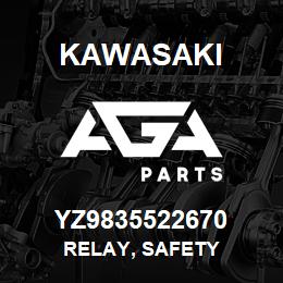 YZ9835522670 Kawasaki RELAY, SAFETY | AGA Parts