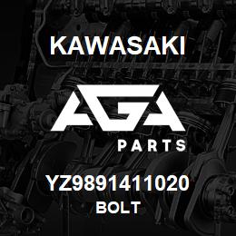 YZ9891411020 Kawasaki BOLT | AGA Parts