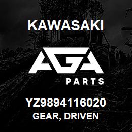 YZ9894116020 Kawasaki GEAR, DRIVEN | AGA Parts