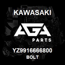 YZ9916666800 Kawasaki BOLT | AGA Parts