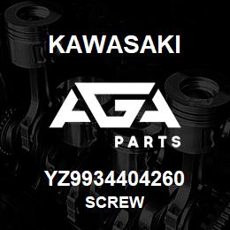 YZ9934404260 Kawasaki SCREW | AGA Parts