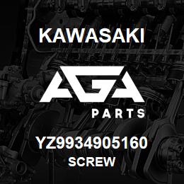 YZ9934905160 Kawasaki SCREW | AGA Parts