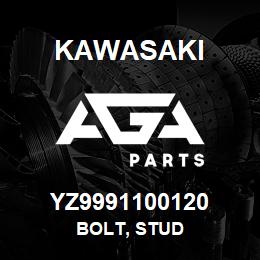 YZ9991100120 Kawasaki BOLT, STUD | AGA Parts