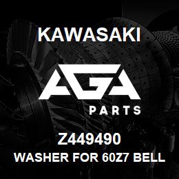 Z449490 Kawasaki WASHER FOR 60Z7 BELLY GUARD | AGA Parts