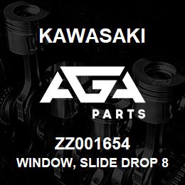 ZZ001654 Kawasaki WINDOW, SLIDE DROP 80ZIV 115ZIV | AGA Parts