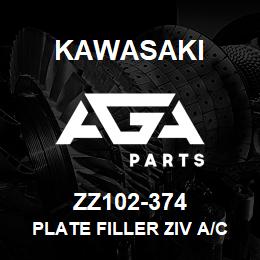 ZZ102-374 Kawasaki PLATE FILLER ZIV A/C CONTROL | AGA Parts