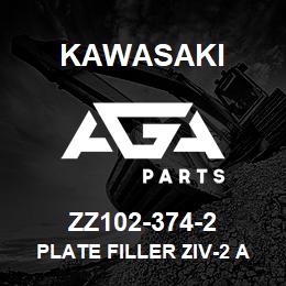 ZZ102-374-2 Kawasaki PLATE FILLER ZIV-2 A/C CONTROL | AGA Parts