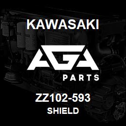 ZZ102-593 Kawasaki SHIELD | AGA Parts