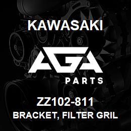 ZZ102-811 Kawasaki BRACKET, FILTER GRILL COVER | AGA Parts