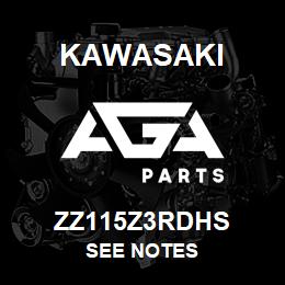 ZZ115Z3RDHS Kawasaki SEE NOTES | AGA Parts