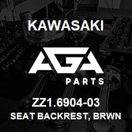 ZZ1.6904-03 Kawasaki SEAT BACKREST, BRWN CLTH | AGA Parts