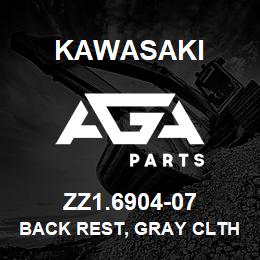 ZZ1.6904-07 Kawasaki BACK REST, GRAY CLTH | AGA Parts