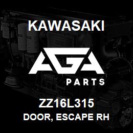 ZZ16L315 Kawasaki DOOR, ESCAPE RH | AGA Parts