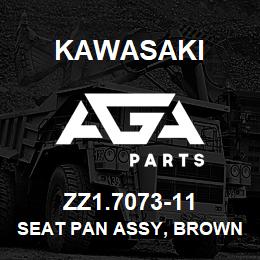 ZZ1.7073-11 Kawasaki SEAT PAN ASSY, BROWN VINYL | AGA Parts