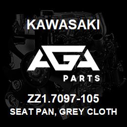 ZZ1.7097-105 Kawasaki SEAT PAN, GREY CLOTH | AGA Parts