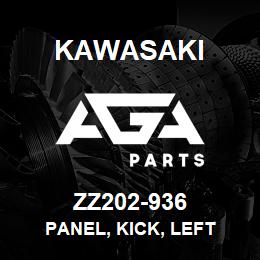 ZZ202-936 Kawasaki PANEL, KICK, LEFT | AGA Parts