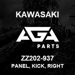 ZZ202-937 Kawasaki PANEL, KICK, RIGHT | AGA Parts