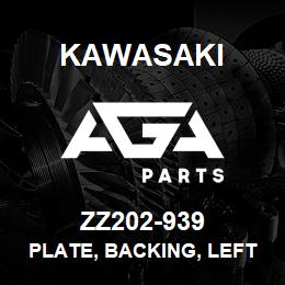 ZZ202-939 Kawasaki PLATE, BACKING, LEFT DUCT | AGA Parts