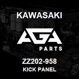 ZZ202-958 Kawasaki KICK PANEL | AGA Parts