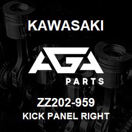 ZZ202-959 Kawasaki KICK PANEL RIGHT | AGA Parts