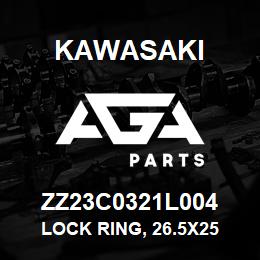 ZZ23C0321L004 Kawasaki LOCK RING, 26.5X25 | AGA Parts