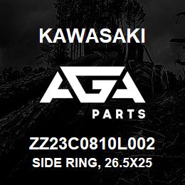 ZZ23C0810L002 Kawasaki SIDE RING, 26.5X25 | AGA Parts