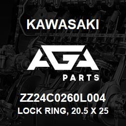 ZZ24C0260L004 Kawasaki LOCK RING, 20.5 X 25 | AGA Parts