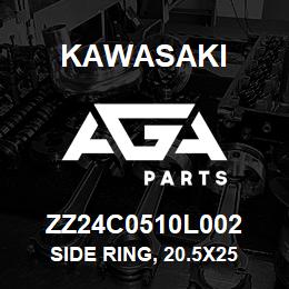 ZZ24C0510L002 Kawasaki SIDE RING, 20.5X25 | AGA Parts