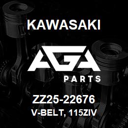 ZZ25-22676 Kawasaki V-BELT, 115ZIV | AGA Parts