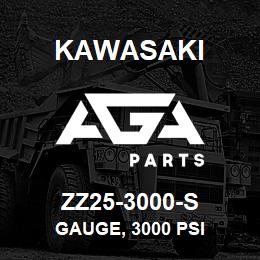 ZZ25-3000-S Kawasaki GAUGE, 3000 PSI | AGA Parts