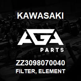 ZZ3098070040 Kawasaki FILTER, ELEMENT | AGA Parts