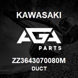 ZZ3643070080M Kawasaki DUCT | AGA Parts