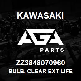 ZZ3848070960 Kawasaki BULB, CLEAR EXT LIFE-NO SOCKET | AGA Parts