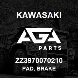 ZZ3970070210 Kawasaki PAD, BRAKE | AGA Parts