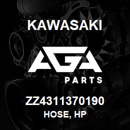 ZZ4311370190 Kawasaki HOSE, HP | AGA Parts