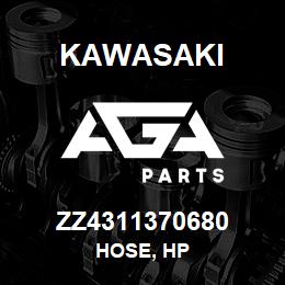 ZZ4311370680 Kawasaki HOSE, HP | AGA Parts