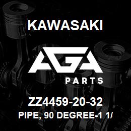 ZZ4459-20-32 Kawasaki PIPE, 90 DEGREE-1 1/4 BARBX2 | AGA Parts