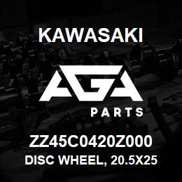 ZZ45C0420Z000 Kawasaki DISC WHEEL, 20.5X25 | AGA Parts