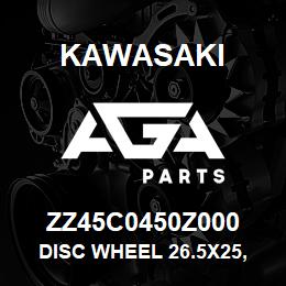 ZZ45C0450Z000 Kawasaki DISC WHEEL 26.5X25, 95ZII | AGA Parts