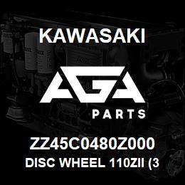 ZZ45C0480Z000 Kawasaki DISC WHEEL 110ZII (35/65-33) | AGA Parts