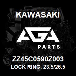 ZZ45C0590Z003 Kawasaki LOCK RING, 23.5/26.5 W/DRIVER | AGA Parts