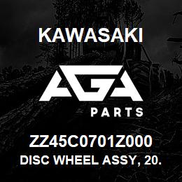 ZZ45C0701Z000 Kawasaki DISC WHEEL ASSY, 20.5X25 | AGA Parts