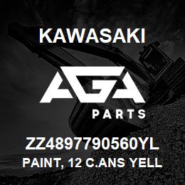 ZZ4897790560YL Kawasaki PAINT, 12 C.ANS YELLOW ZV-2 | AGA Parts